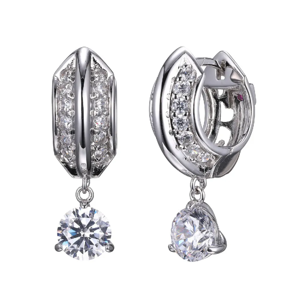 Elle Jewelry Paris 1901 E10249WZ- Silver With Cz Earrings | Earrings
