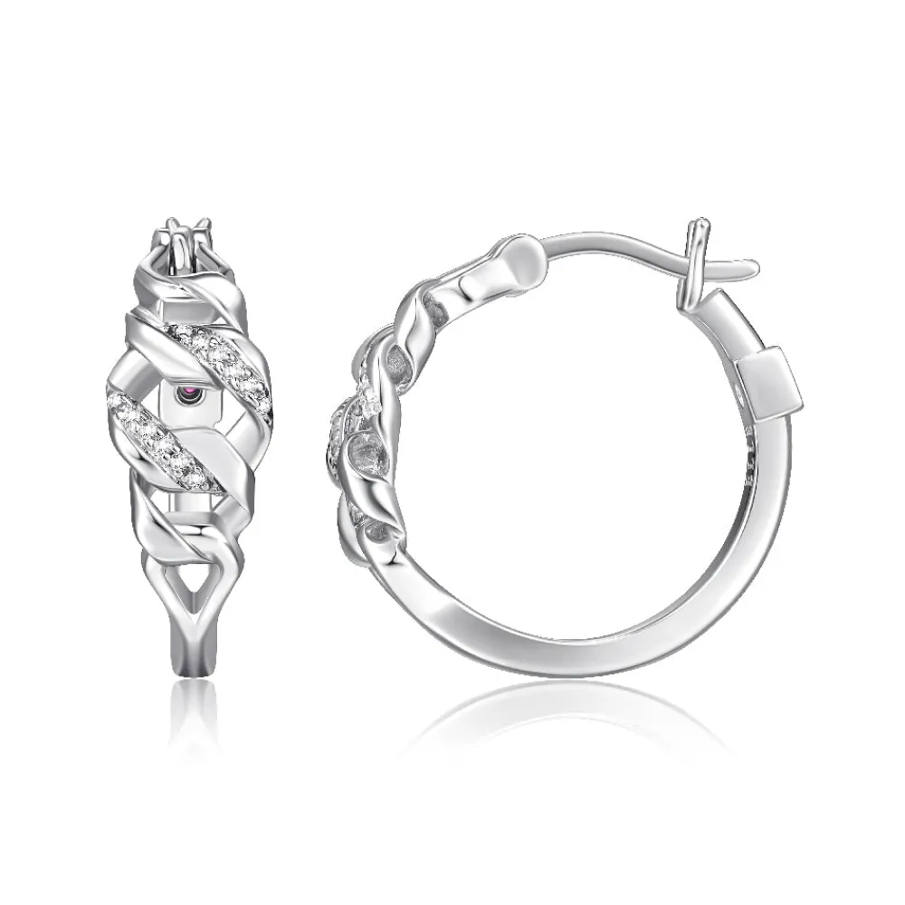 Elle Jewelry Paris 1901 E10232WZ- Silver With Cz Earrings | Earrings