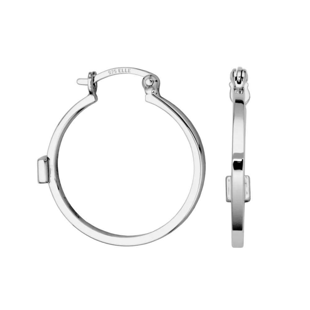 Elle Jewelry Paris 1901 LE0054- Silver No Stone Earrings | Earrings