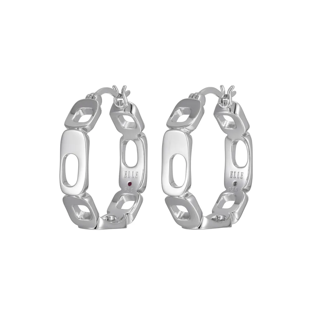 Elle Jewelry Paris 1901 LE0084- Silver No Stone Earrings | Earrings