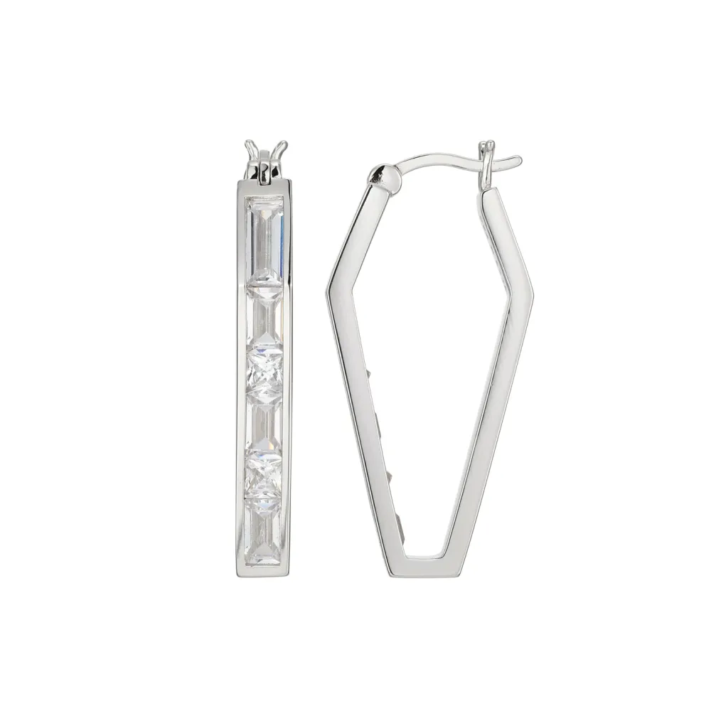 Elle Jewelry Paris 1901 LE0057- Stone Earring | Silver With Cz Earrings
