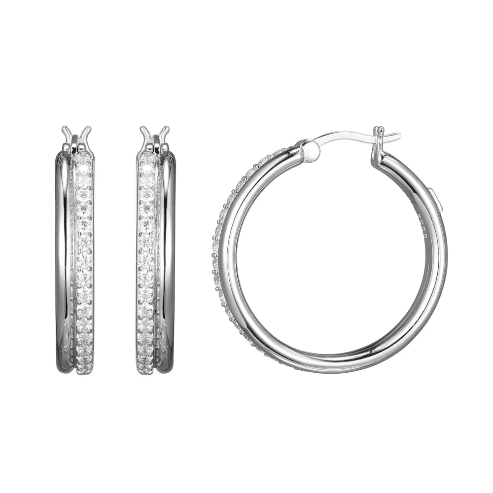 Elle Jewelry Paris 1901 LE0106- Stone Earring | Silver With Cz Earrings
