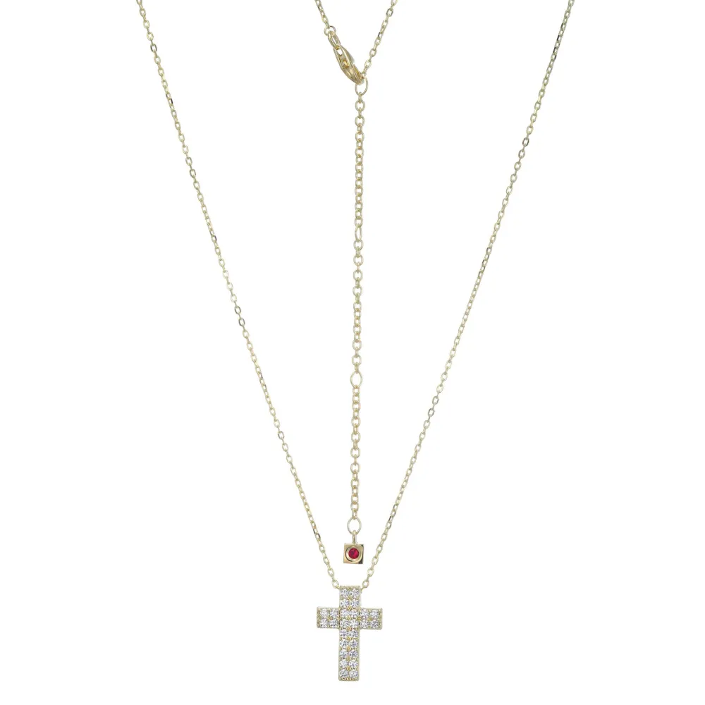 Elle Jewelry Paris 1901 LN0141- Stone Necklace | Silver With Cz Necklaces