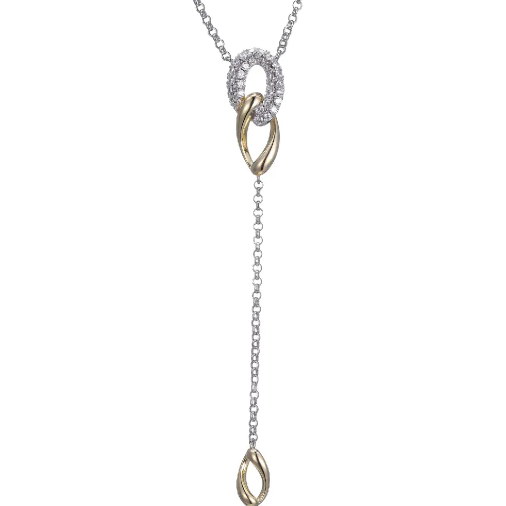 Elle Jewelry Paris 1901 N10314- Silver With Cz Necklaces | Necklaces