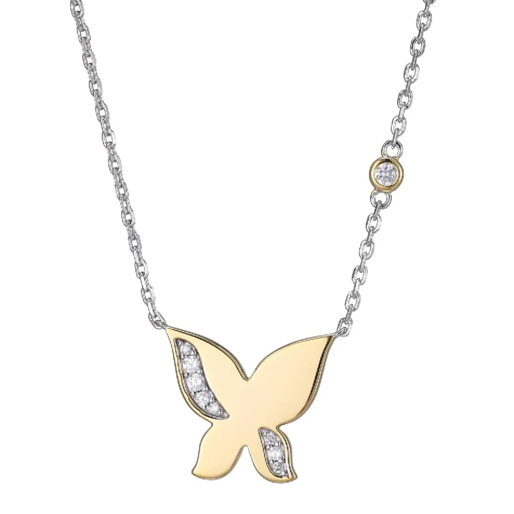 Elle Jewelry Paris 1901 N10328- Silver With Cz Necklaces | Necklaces