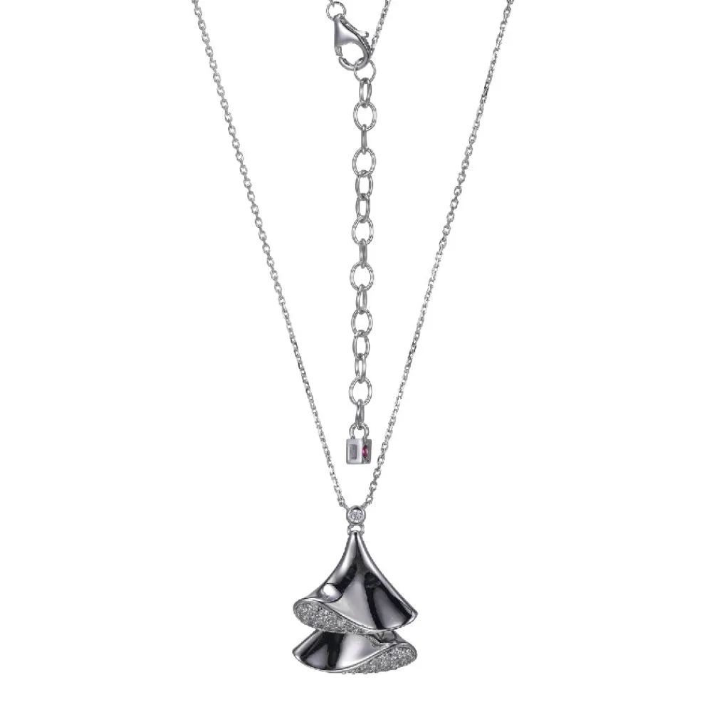 Elle Jewelry Paris 1901 N10290W- Necklaces | Silver With Cz Necklaces