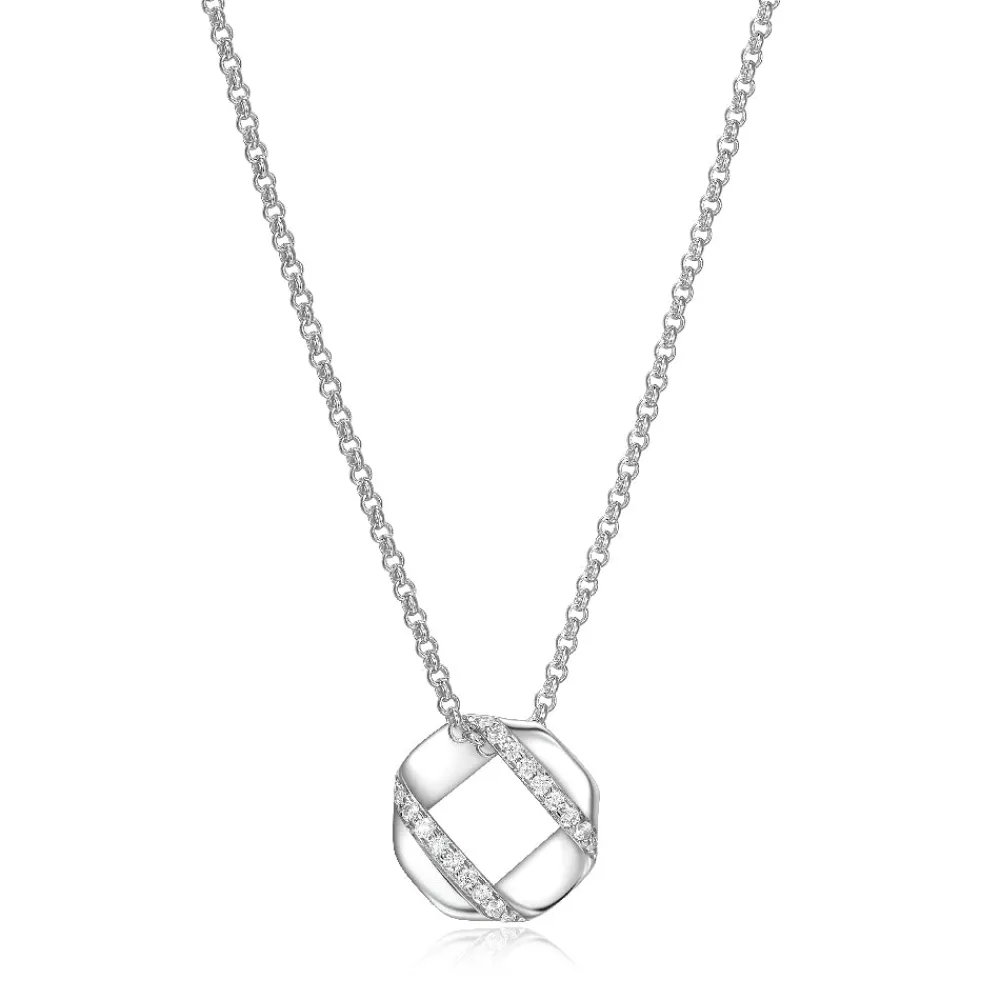 Elle Jewelry Paris 1901 N10231WZ16- Silver With Cz Necklaces | Necklaces