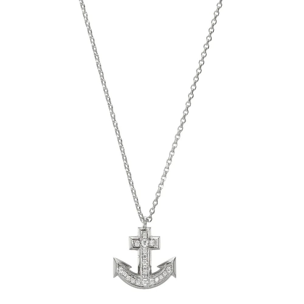 Elle Jewelry Paris 1901 N10216WZ18- Silver With Cz Necklaces | Necklaces