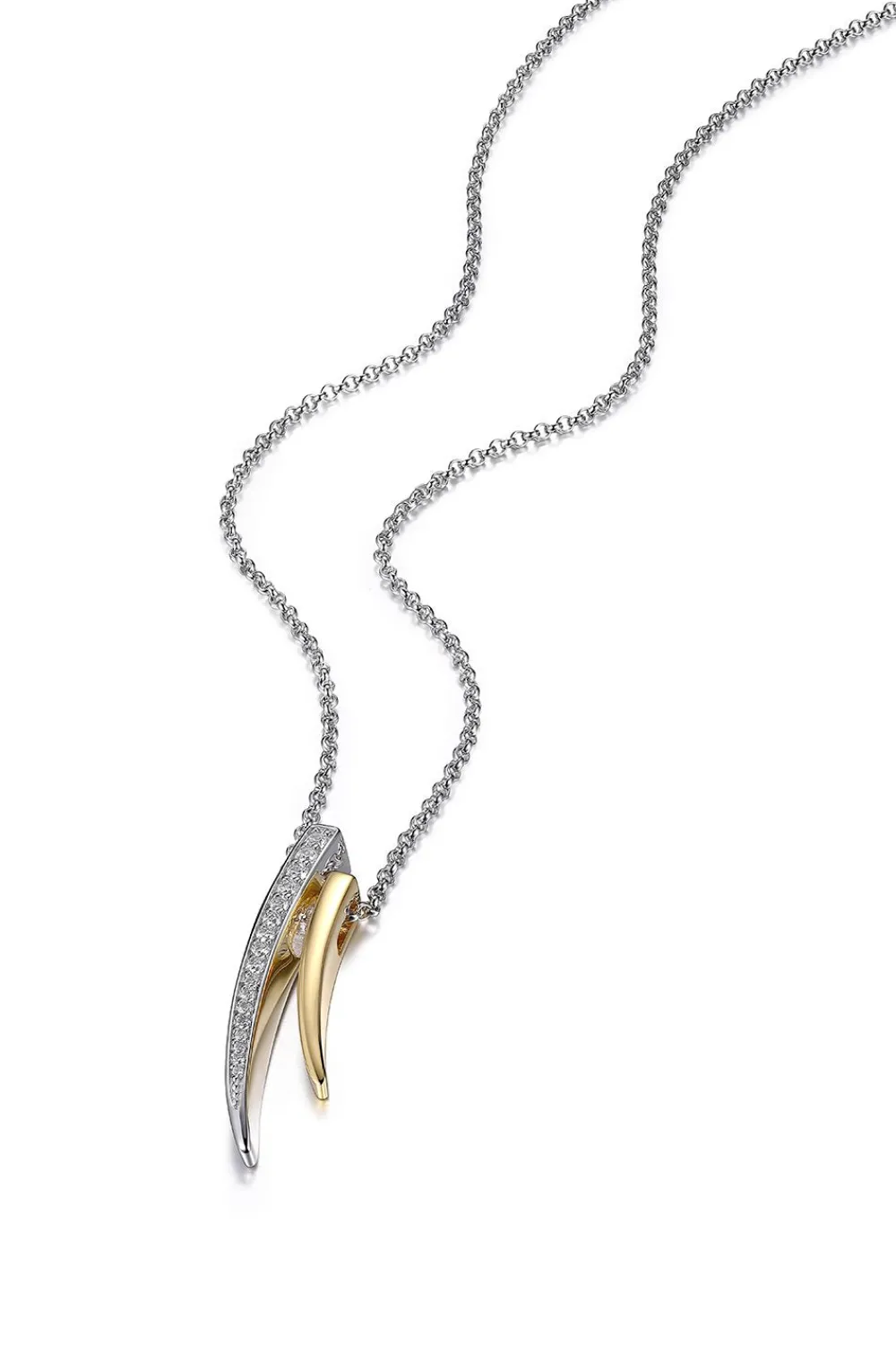Elle Jewelry Paris 1901 N10030WZ17- Silver With Cz Necklaces | Necklaces